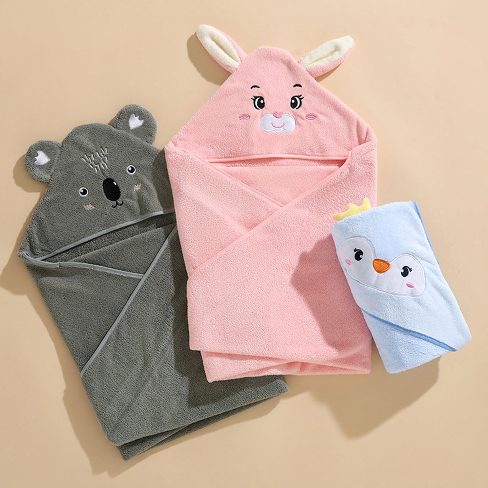 Serviette à Capuche Animal Mignon Asnewkit Serviette De Bain à Capuche Pour Bébé Avec Capuche Serviette Nouvel An