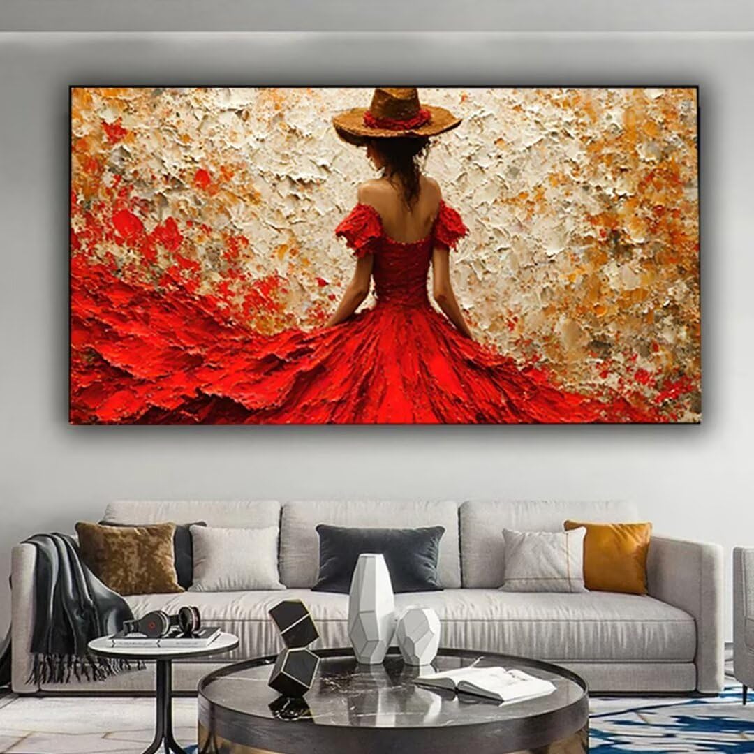 Graffiti Dipingi con i Numeri Principianti Adulti, Dipingi con i Numeri Kit Donna Pittura a Olio su Tela Fai da Te - Passatempo per Adulti per la Decorazione Casa o Regalo, Senza Cornice 60x120cm 3-I