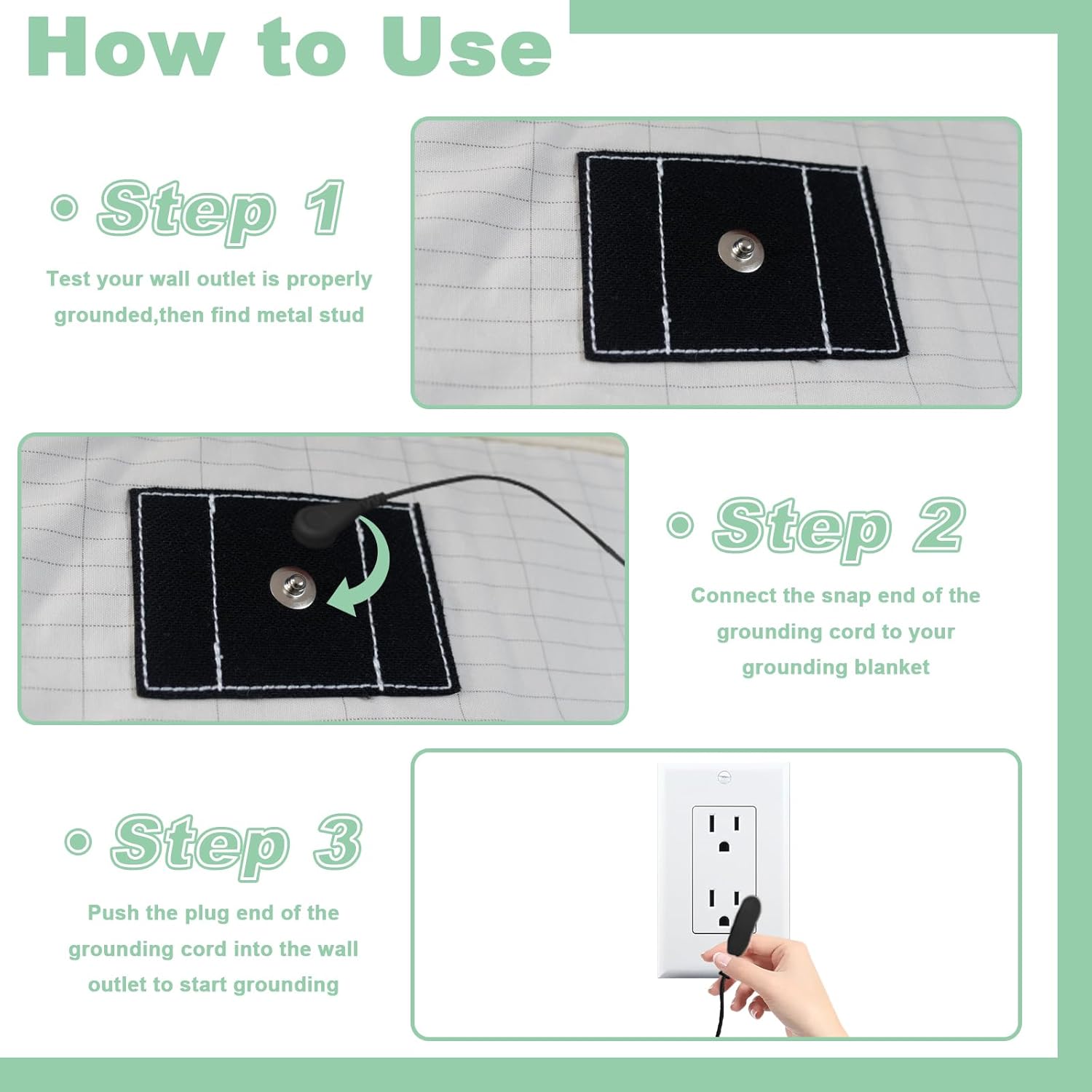 Grounding Blanket for Improved Sleep, Relax, Grounding Bed Throw Blanket, Earth Connect Bedding Sheet(Beige, 50"x60")