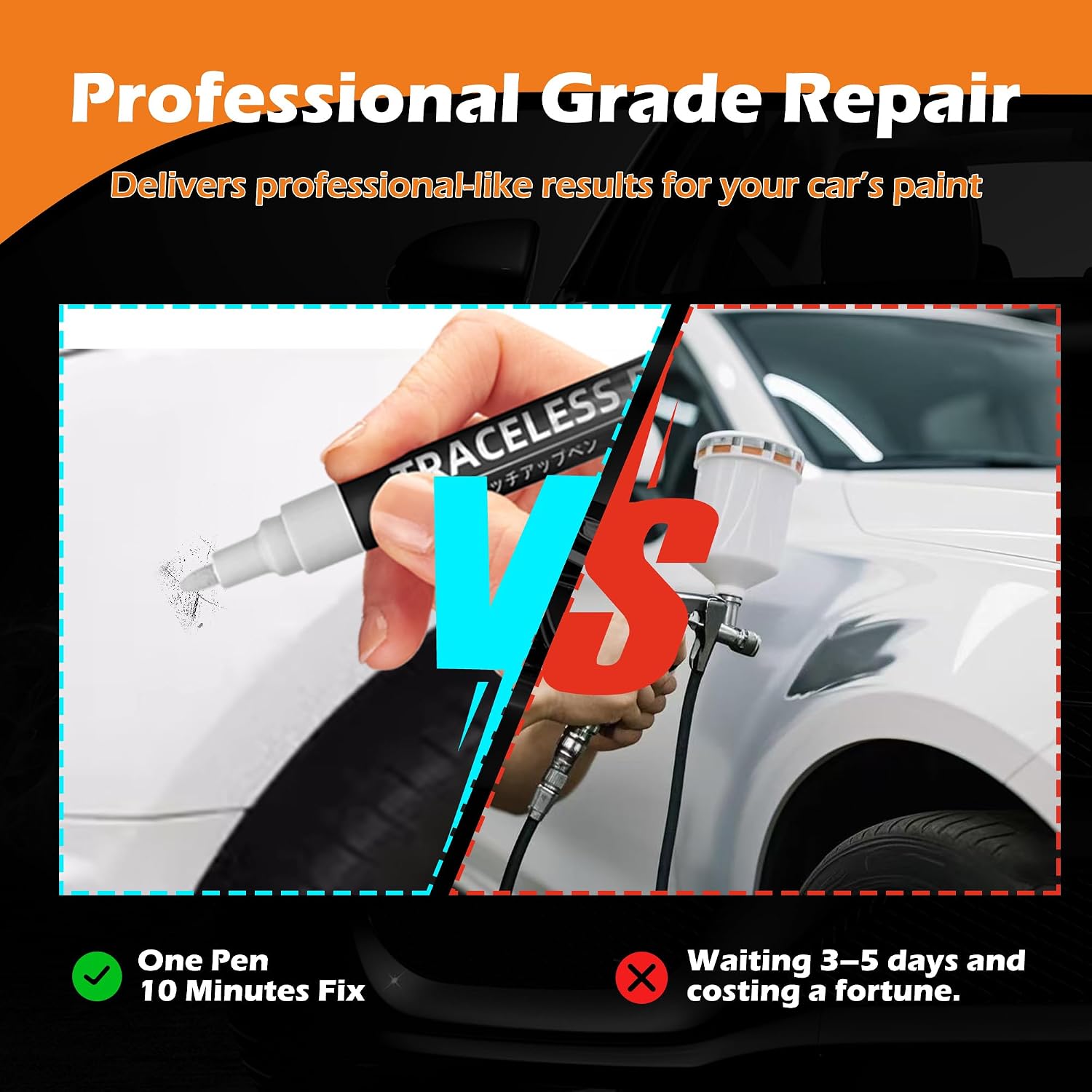 Pearl White Multi-coat PPSW Touch Up Paint for Tesla Model Y 3 X S Paint Repair Kit Paint Pen Tip and Brush 2 in 1 Car Paint Rim Scratch Repair Automotive Paint Pen