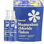 ASUTRA Topical Magnesium Bundle, 4 fl oz Magnesium Oil Spray (Pack of 2), 4 lb Bag of Bath Flakes, Rapid Absorption, Pure and Odorless, Derived from Zechstein Seabed