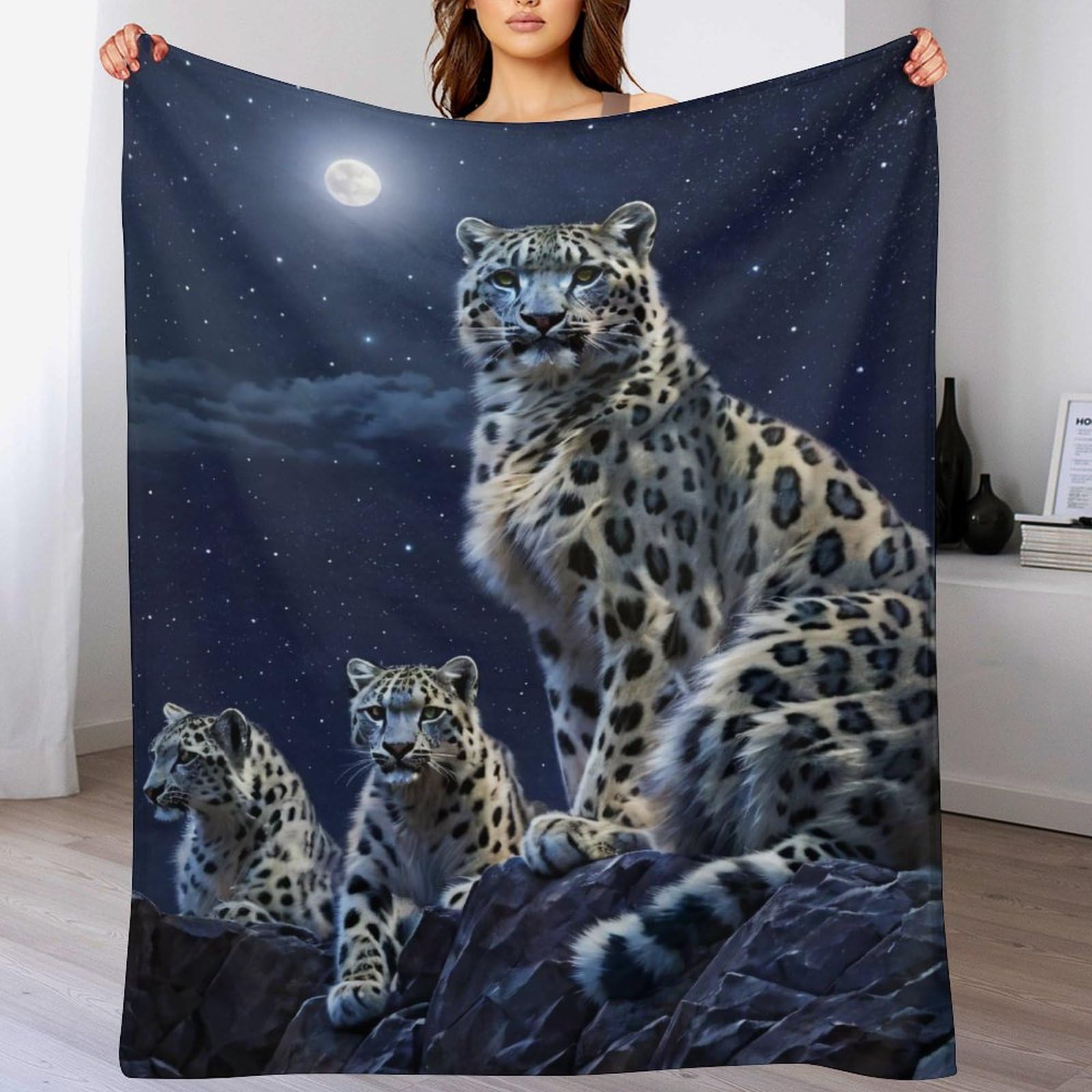 Couverture léopard moelleuse et chaude pour éliminer la sensation de froid sur le lit