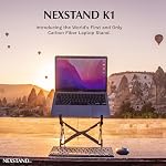 NEXSTAND K1 Support pour ordinateur portable, porte-ordinateur portable pliable en fibre de carbone, 7 Niveaux Hauteur réglable Riser pour ordinateur portable ergonomique pour bureau, MacBook, Carnet