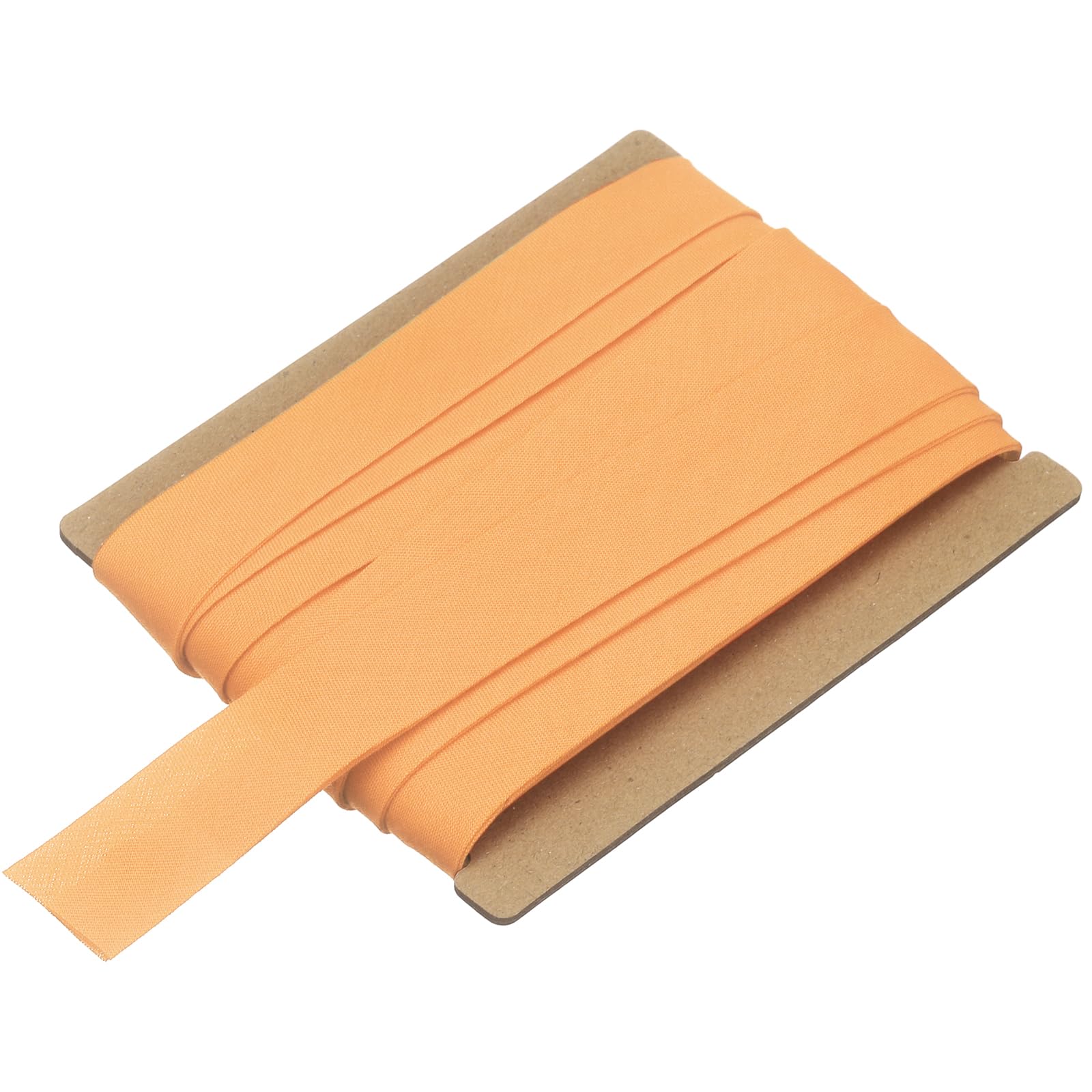 sourcing map 3/4 Inch Double Fold Bias Tape, Polyester Continuous Bulk Bias Tape for Sewing, Seaming Quilting Hemming Binding Crafts (Light Orange 6 Yards)