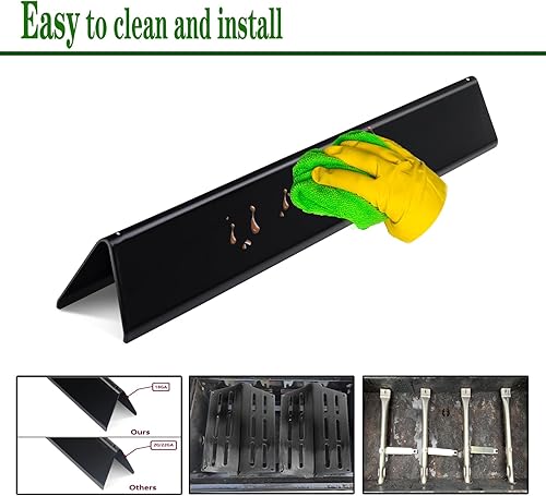 Miniatura 7 de Barras aromatizantes de acero de porcelana de 17.5 pulgadas de repuesto para Weber Genesis Grill Parts 300 Genesis EEP-310 E330 EP-330 Genesis S-310