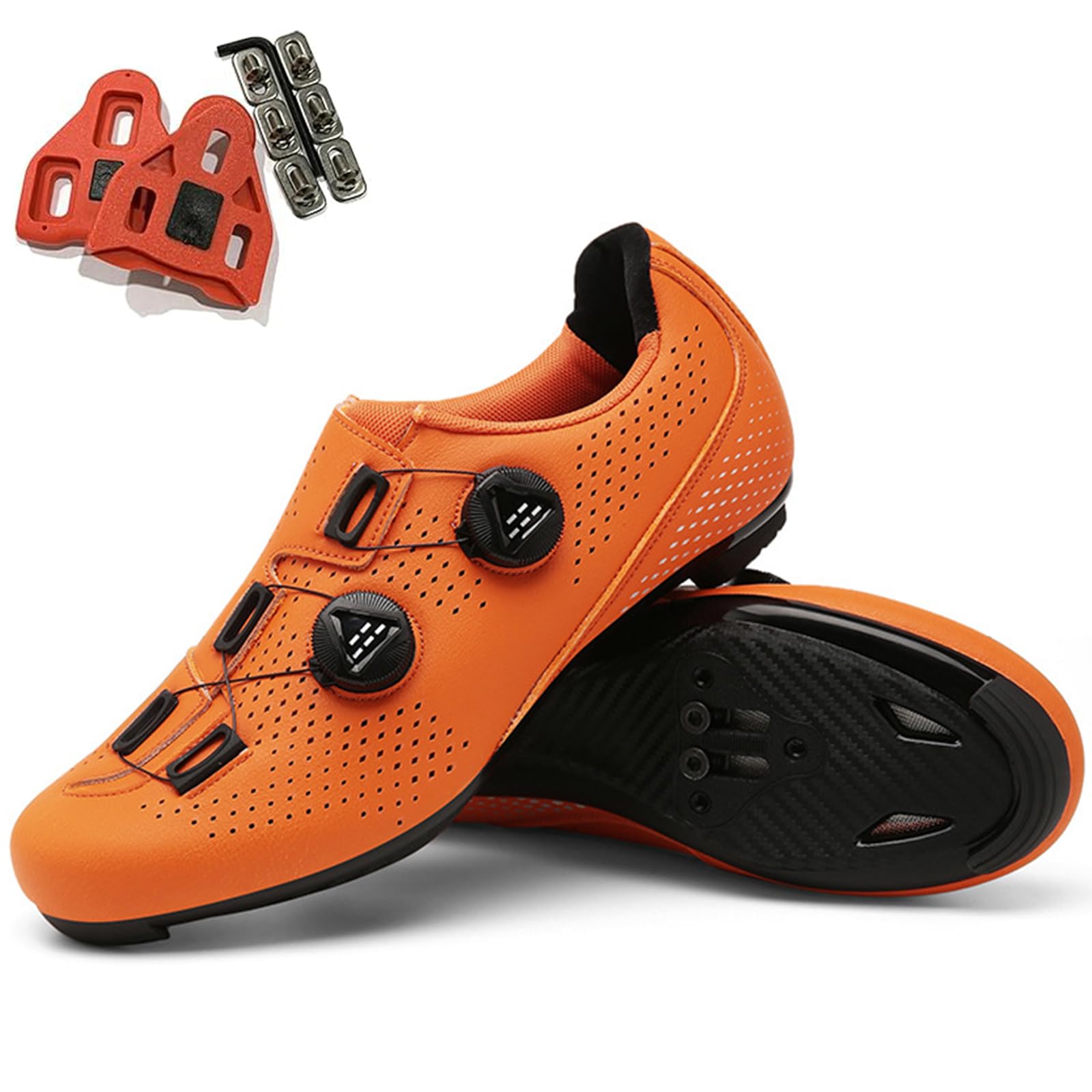 SDEQA Herren Fahrradschuhe für Damen, Rennrad Schuhe Draussen Kompatibel mit Peloton Look SPD SPD-SL Delta Lock Pedal Reitschuhe MTB Fahrrad Schuhe