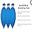 Kids Braiding Hair Pre Stretched Light Blue 16 Inch Short Synthetic Blue Box Braids Hair for Braiding