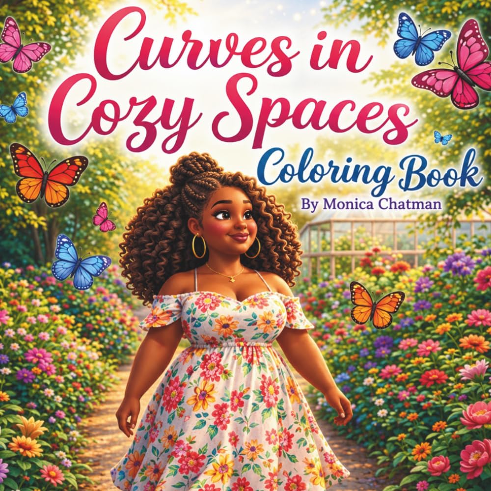 Curves in Cozy Spaces Coloring Book: A Relaxing Coloring Journey Celebrating Curvy Beauty & Self-Care (Bold & Easy Collection)