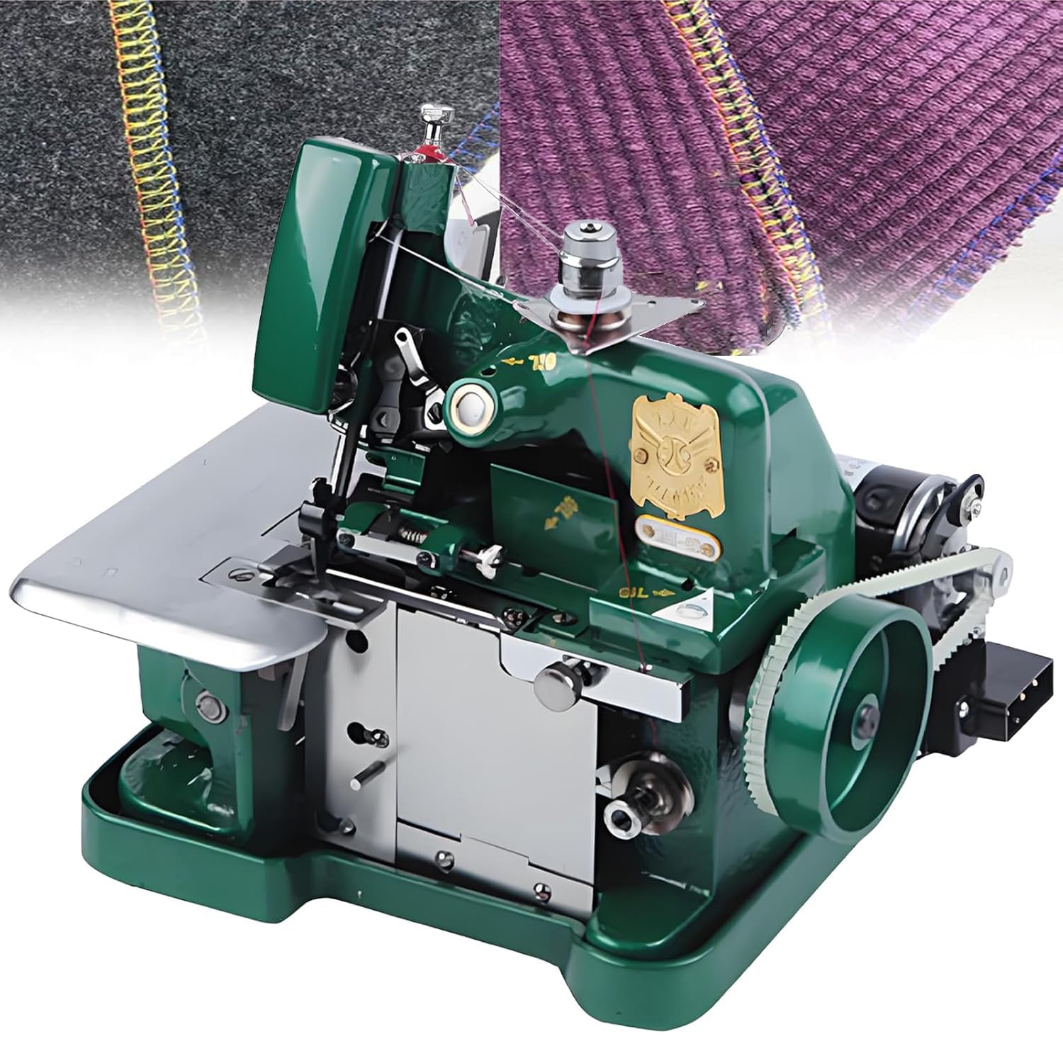 Maszyna do szycia overlock, overlocki i maszyny do overlocka o mocy 250 W, regulowana długość ściegu i 3000 ściegów na minutę, z możliwością szycia 3 ściegów, overlock do szycia obszycia Green