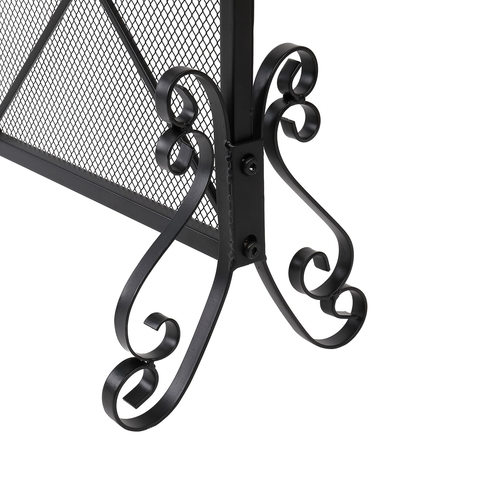 Schermi per Caminetti di Guardia Camino Schermo Linea Diamante Grande griglia Decorativa in Ferro Decorativo 105x22.5x81.5cm Accessori per Caminetti in Rete Decorativa