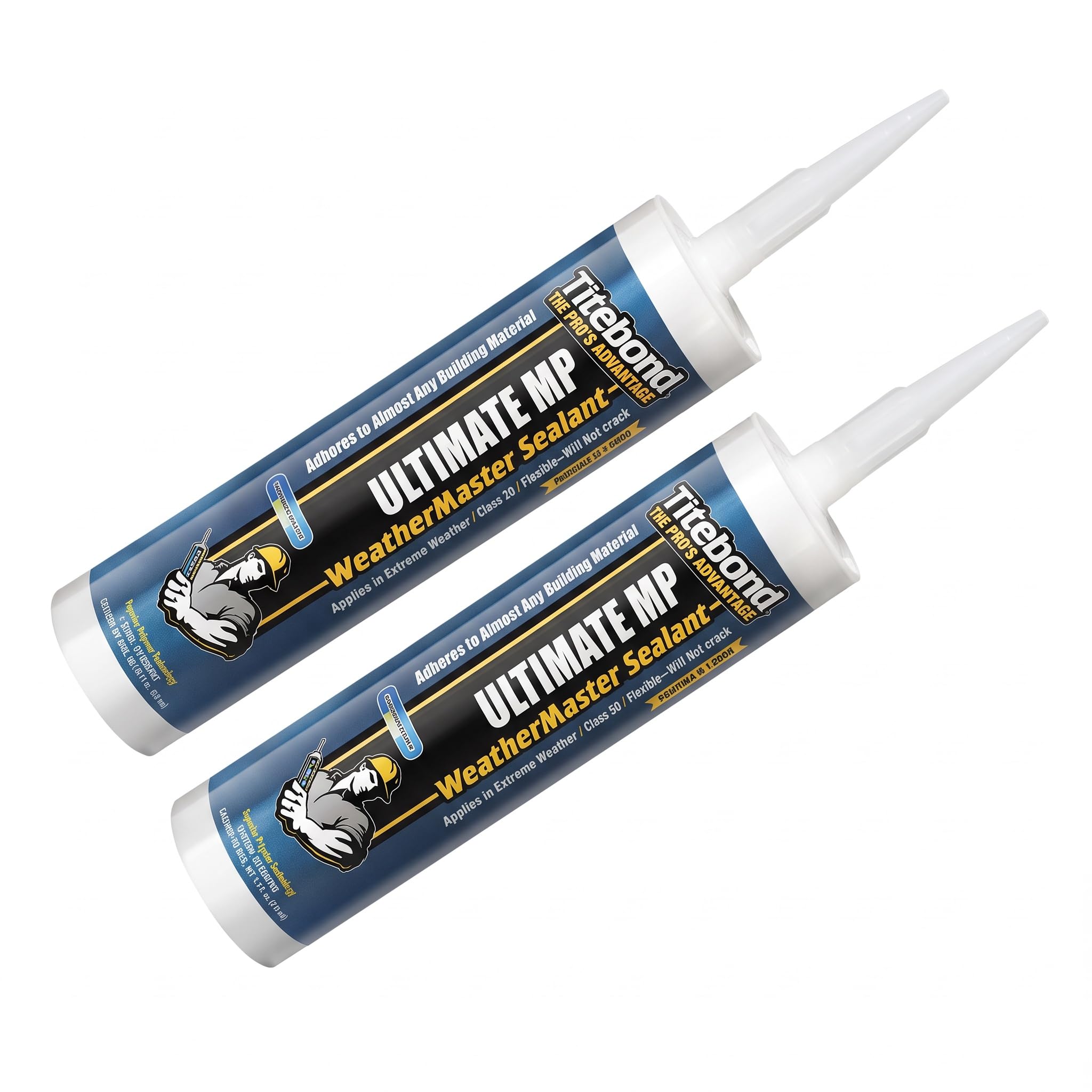Titebond WeatherMaster Ultimate MP All-Weather Hybrid Sealant 71021-9.5 Oz. Cartridge - Gray (Pack of 2)