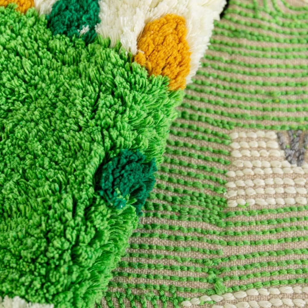 ZSCYD-yingda1992 Green Crocodile Bath Mat Non-Slip Shower Rug 15.7x29.5in image 5
