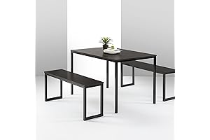 ZINUS Louis Modern Studio Collection Soho 3-Piece Espresso Bench Dining Set