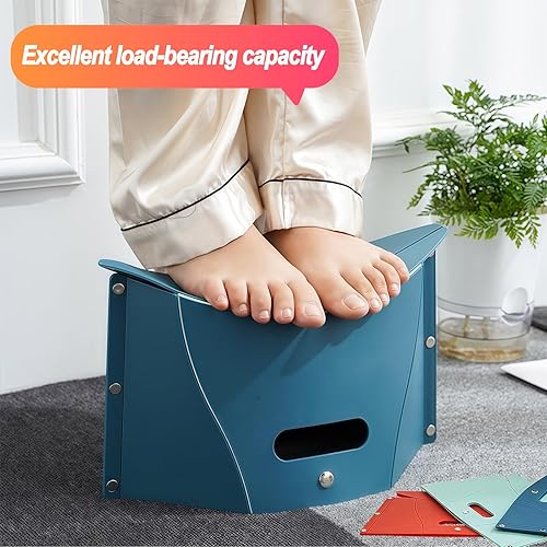 Miniatura 4 de Taburete plegable portátil, ligero, plegable, para campamento, senderismo, sillas de viaje plegables pequeñas para pesca, senderismo, excursiones,