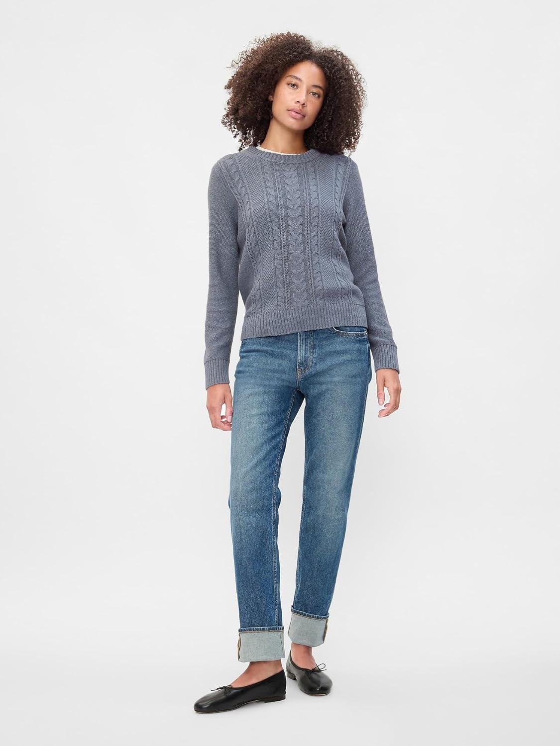 Gap Womens Cable Crewneck Sweater - Image 2