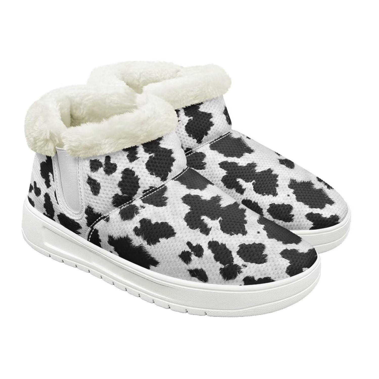 Snow Boots for Women Slip On Comfort Plush Winter Boots for Women Insulated Lightweight Ladies Ankle Shoes
