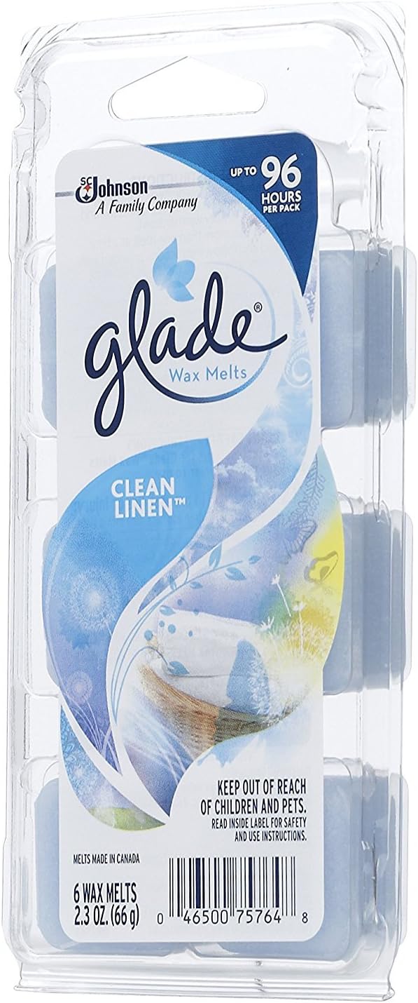 Glade (2 Pack) Limited Edition - Clean Linen - Wax Melts, 6 Each