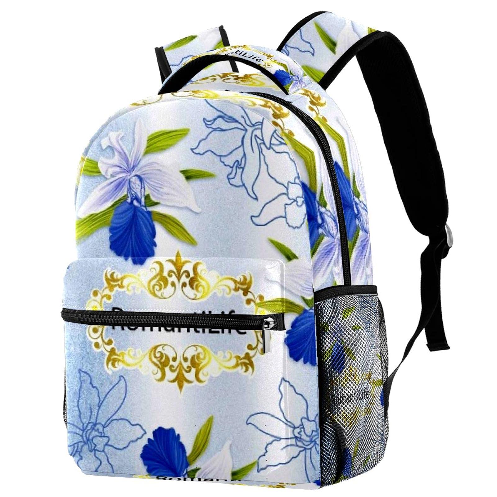Sac à dos décontracté femme grande capacité bleu et violet multicolore - 7