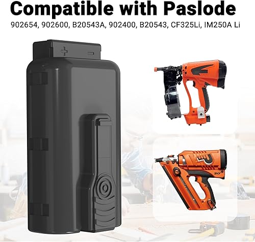 Miniatura 3 de CREABEST Batería de 7.4 V 4500 mAh compatible con Paslode 902654, 902600, 902400, B20543A, B20543, CF325Li, IM250A Li Reemplazar Paslode 7.4V Batería