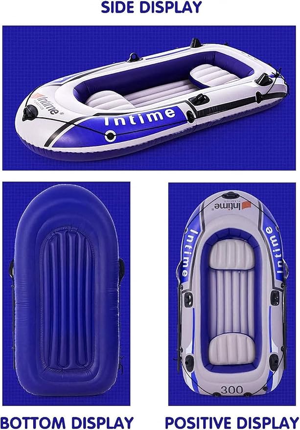 Bote inflable plegable para kayak de pesca, bote de goma, bote de remos para adultos miniatura 3