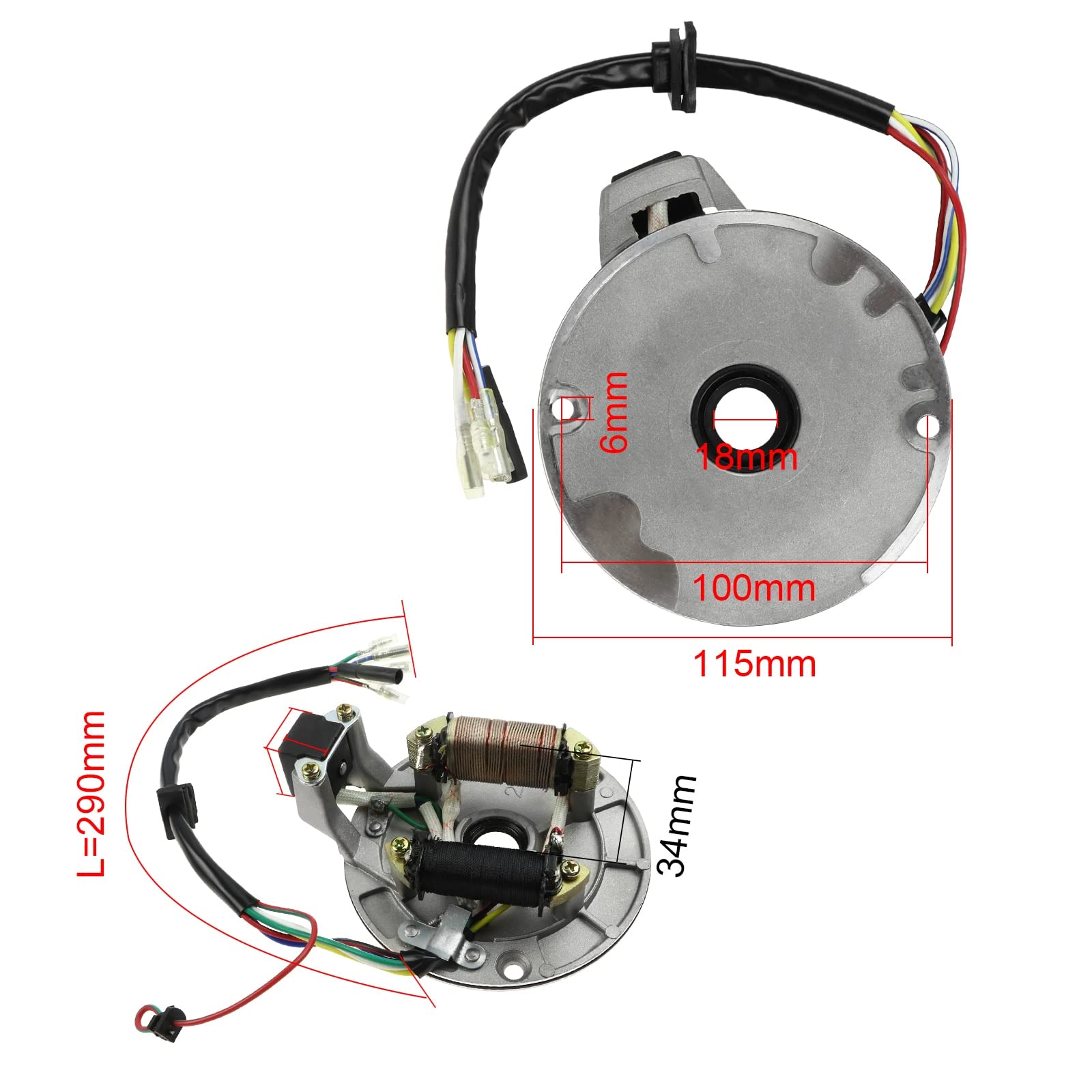 Bobina de encendido compatible con ATV, Go Kart, Dirt Pit Bike 50 cc Bobina de encendido compatible con ATV, Go Kart, Dirt Pit Bike 50 cc