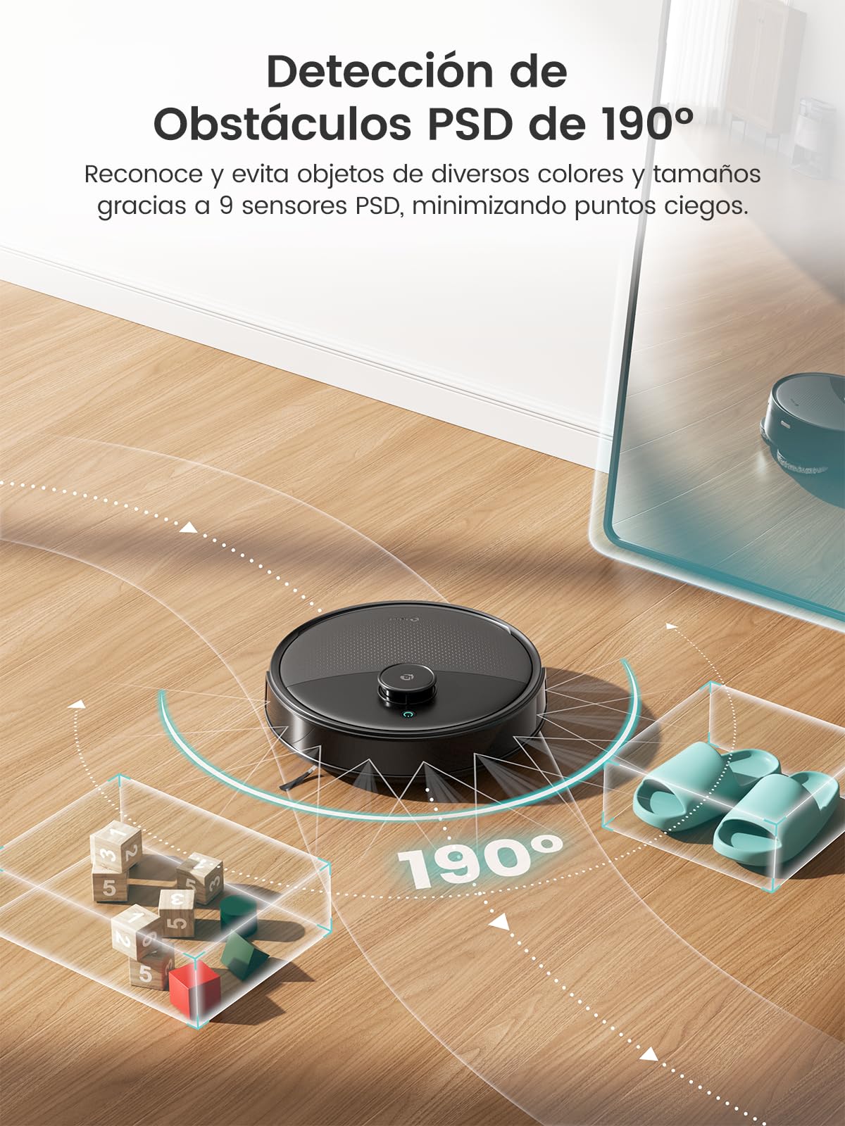 Lefant M3 MAX Robot Aspirador y Fregasuelos con Base de Autovaciado, Todo en Uno 20 000 Pa, Autonomía 210 min, Autovaciado 3,2 L, Autolavado/Secado Mopa, Navegación dToF, 5G WiFi/Alexa/App, Negro