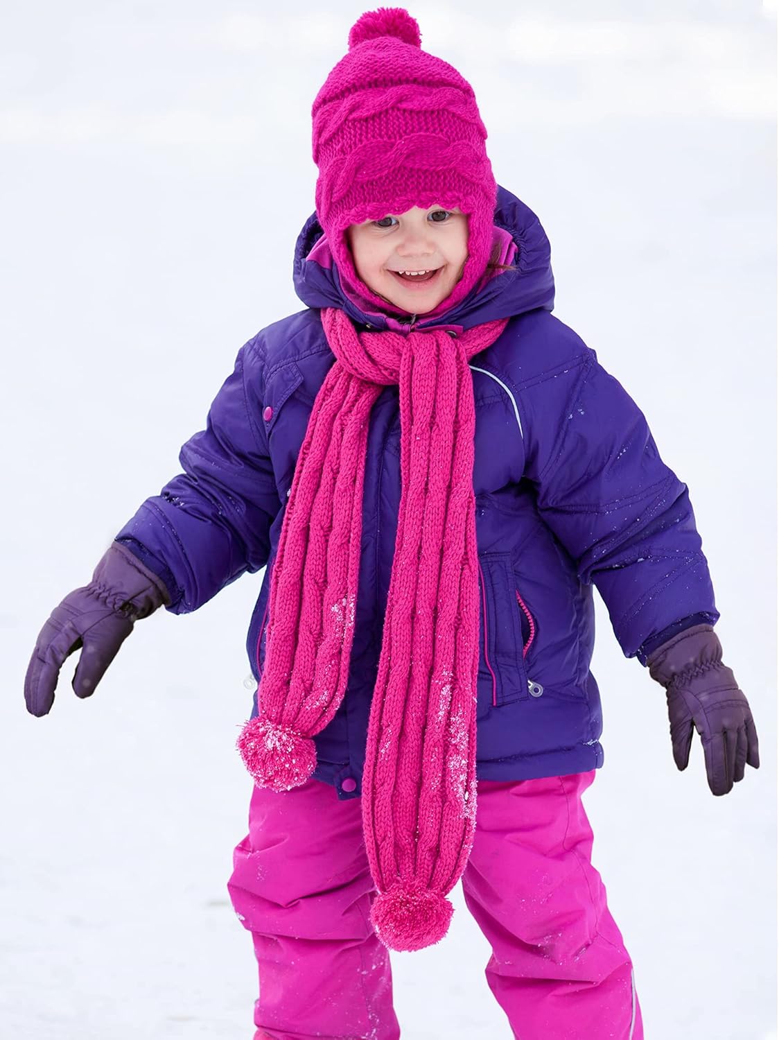 Geyoga 2 Pairs Kids Ski Gloves Waterproof Winter Mittens Warm Gloves Snow Mittens for Children - Image 4