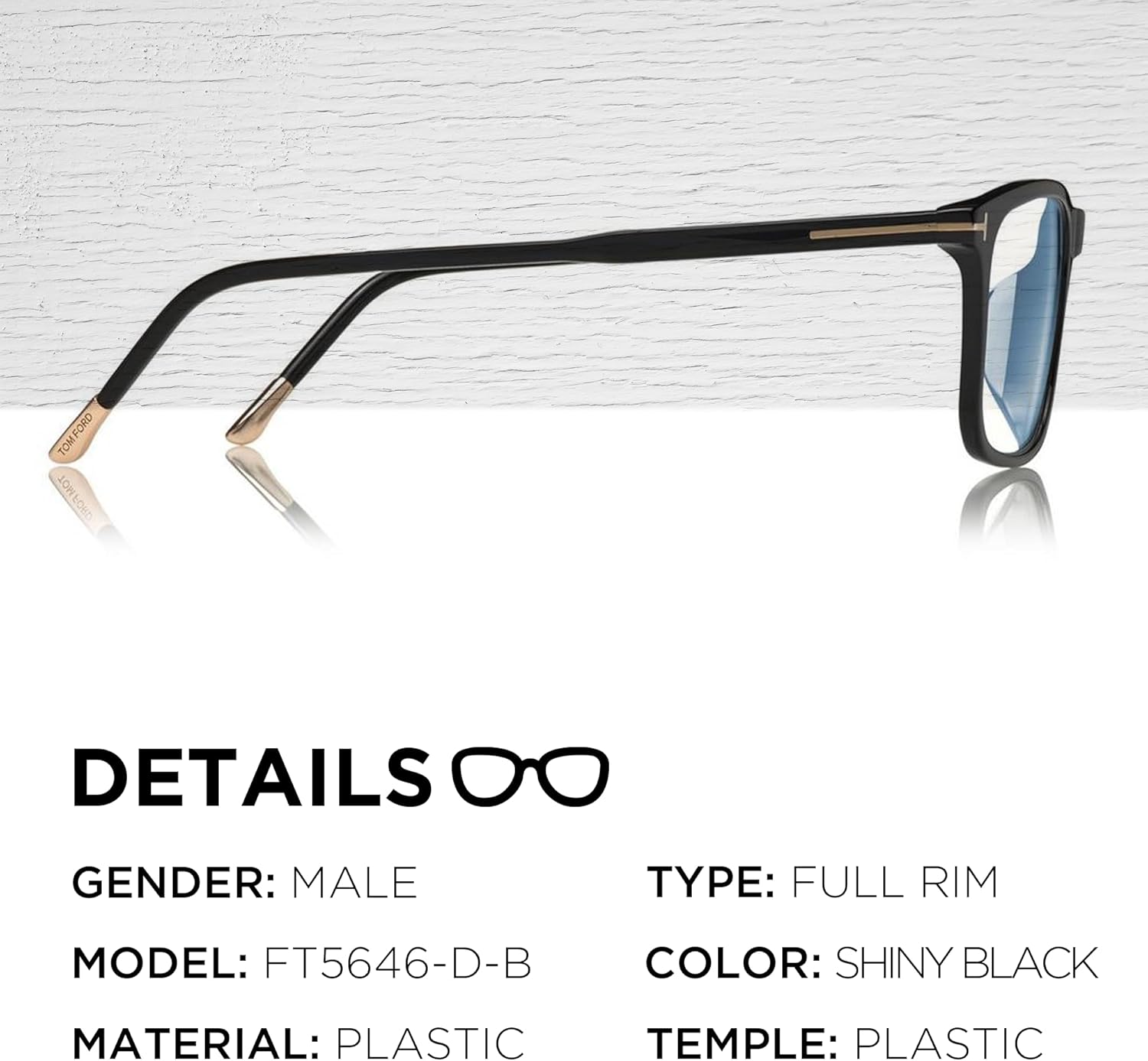 Tom Ford FT5646-D-B Rectangular Shape Eyeglass Frame With Luxury Eyewear Kit - Image 2