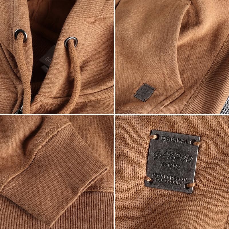Sudadera con capucha ligera contra el frío chaqueta casual de algodón transpirable 4