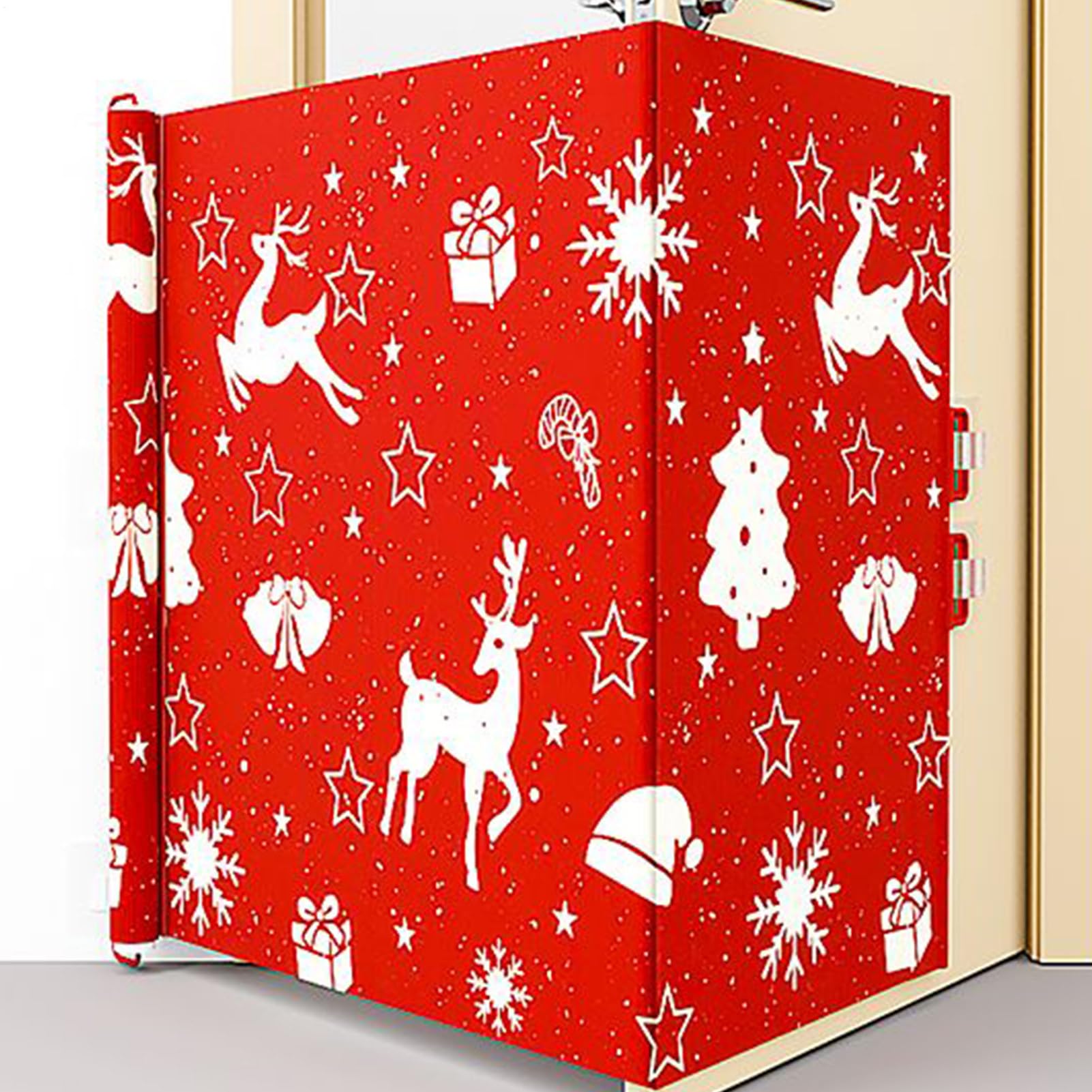 Barrera para perros, extensible, segura para niños, decoración navideña, extraancha, para mascotas, pasillo, balcón, escaleras, dormitorio, cocina, apartamento, terraza