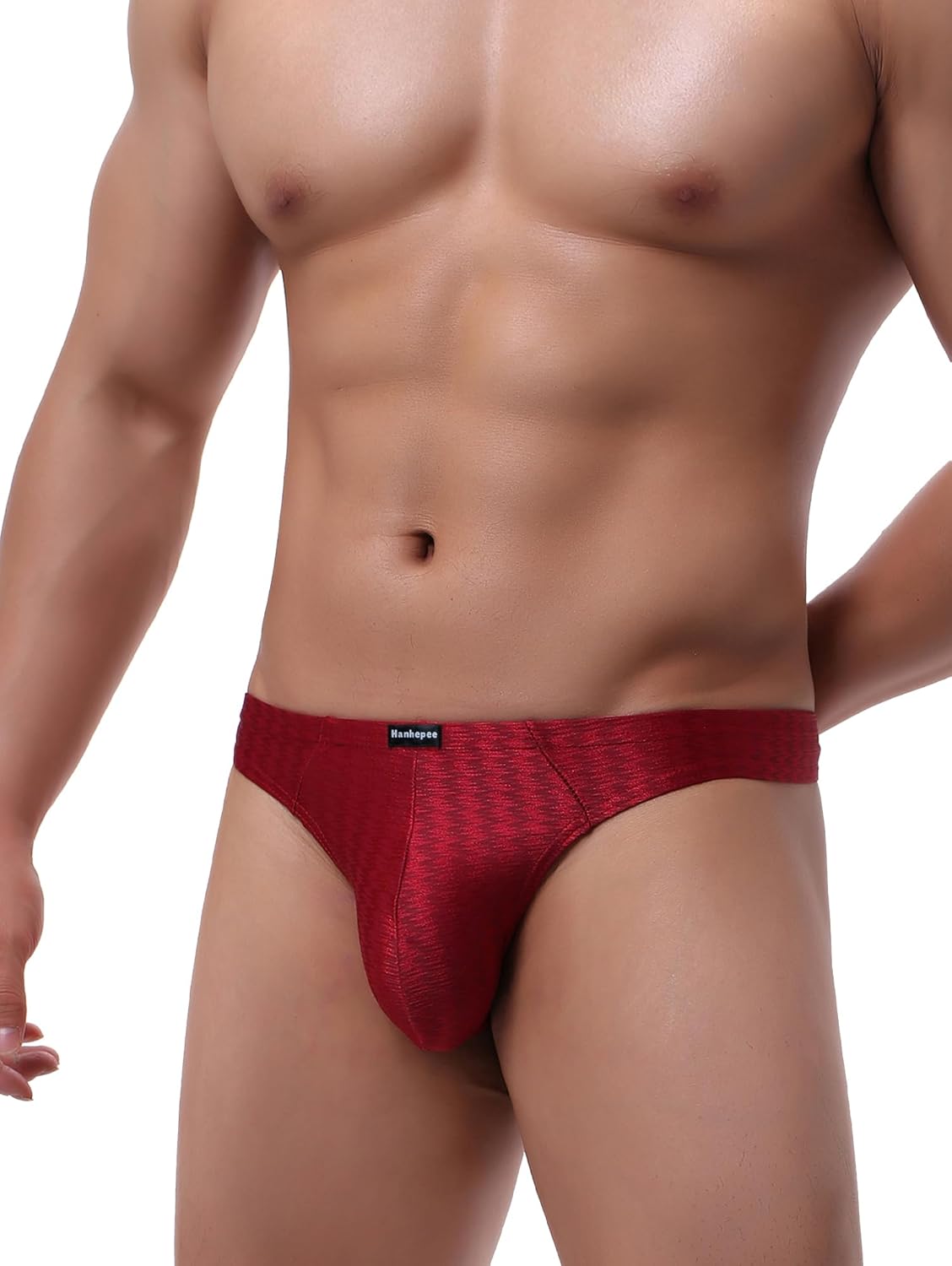 Men's Shining Thong Underwear Stretch T-back Low Rise Hipster Mens Under Panties Sexy - Image 2