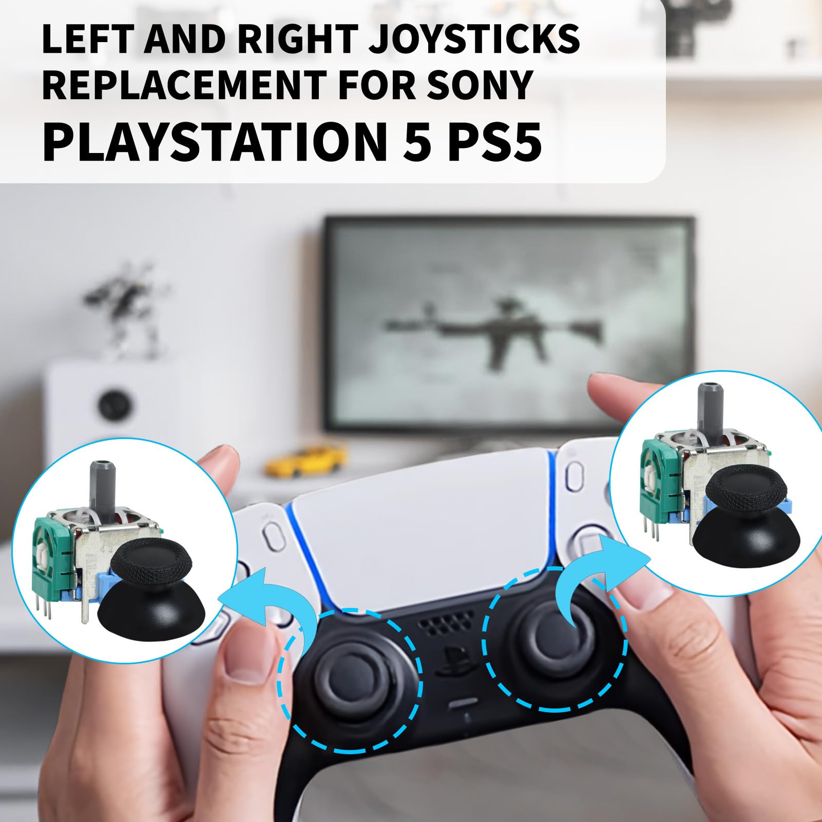 Lot De 2 Sticks Analogiques 3D Pour Manettes PS2 Et Xbox 360 - Module Capteur