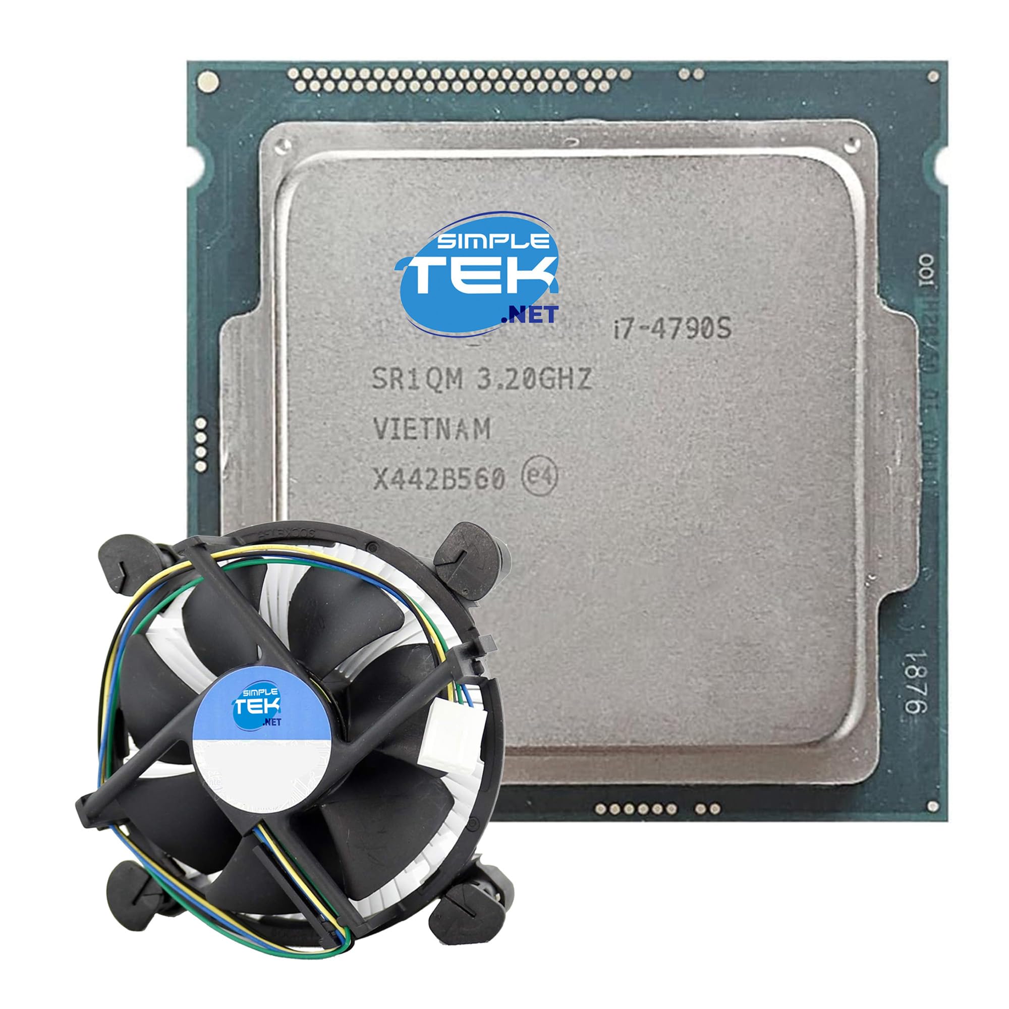 SIMPLETEK Procesor Core i7-4790S 4. generacji LGA 1150, 4-rdzeniowy/8-nici, 3,20 → 4,00 GHz, TDP 65 W + radiator (odnowiony)