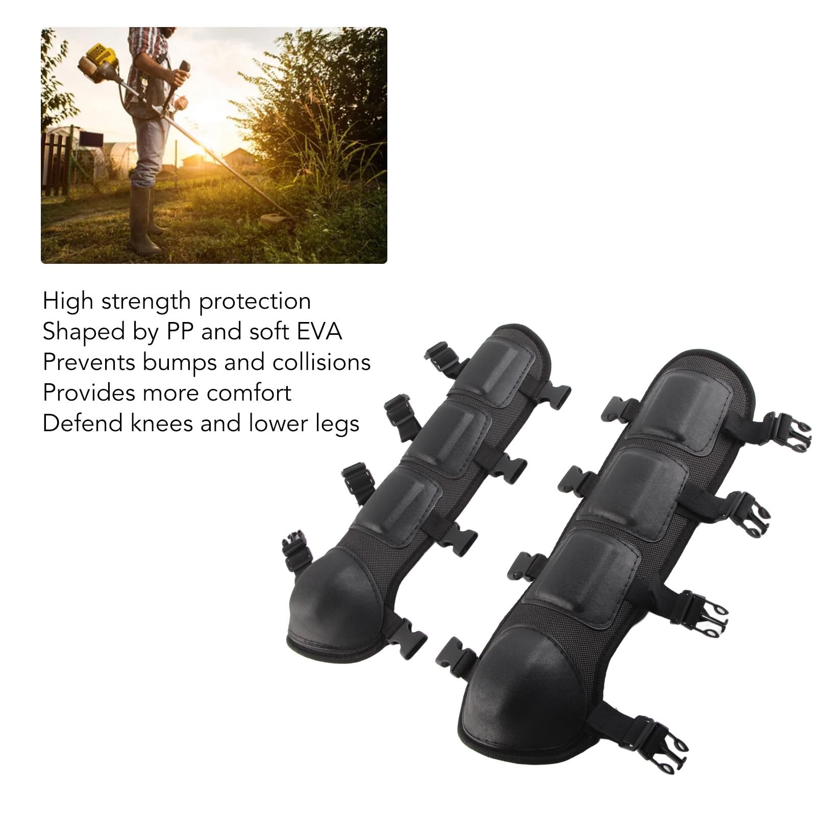 Jwthee Knee Pads, High Strength Knee Protector Pad, High Strength Knee Pads Easy Remove Chain Saw Shin Guards Knee Pads, Comfortable Easy Remove Optimal