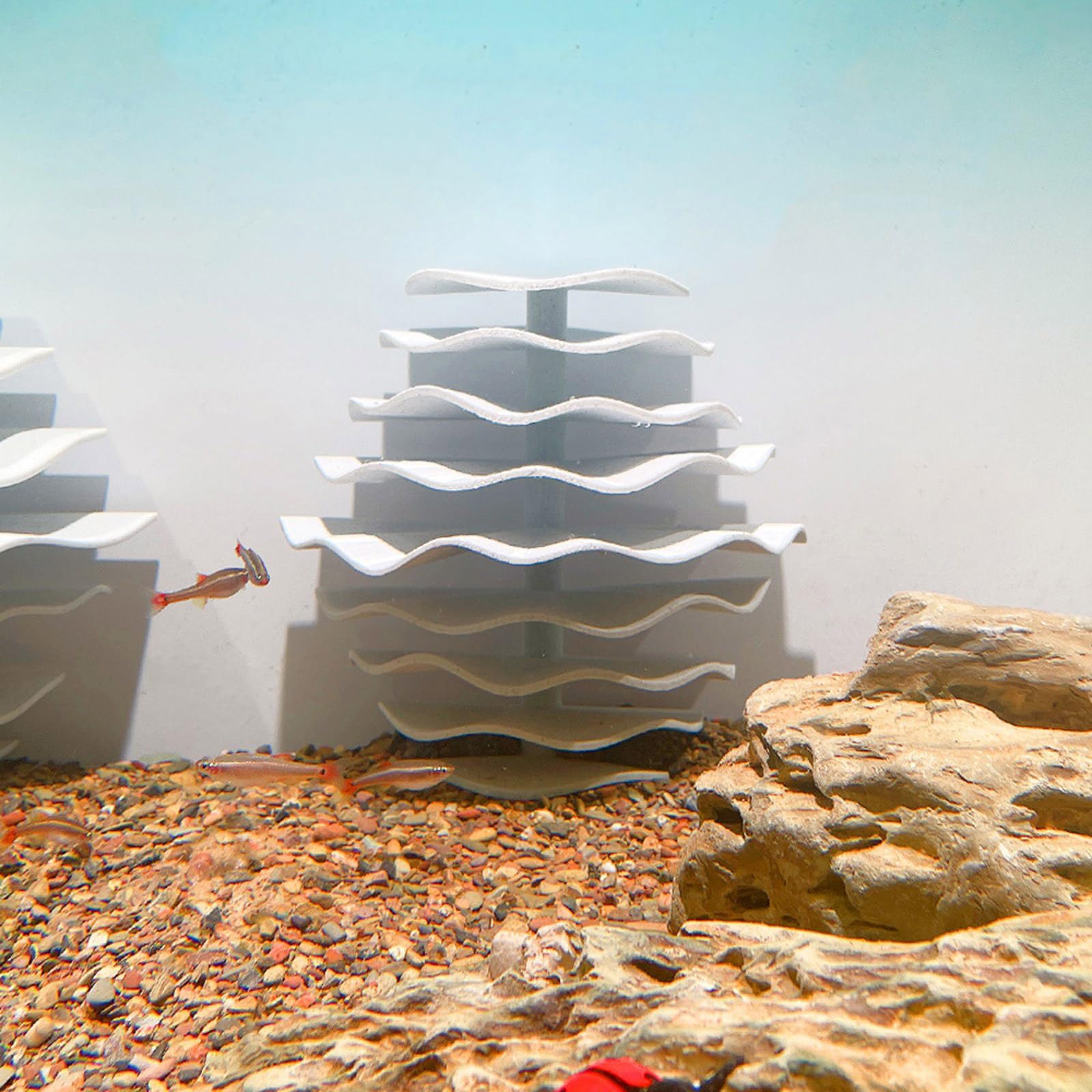 3D-Unterschlupf für Aquarien, kleine Fische und Garnelen, Aufzucht, Ruhehöhle, Verstecke, Haus, Aquarien, Landschaft