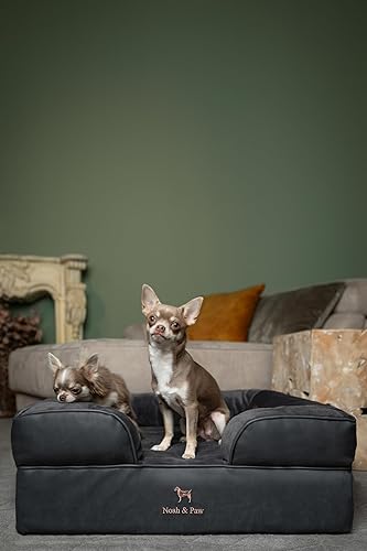 Miniatura 6 de NOAH & PAW Cama para perro, 28 x 23 x 11 pulgadas, camas ortopédicas para perros para mascotas de tamaño mediano, espuma viscoelástica de cáscara de