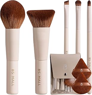BS-MALL Pinceles de Maquillaje de Viaje Sinté...