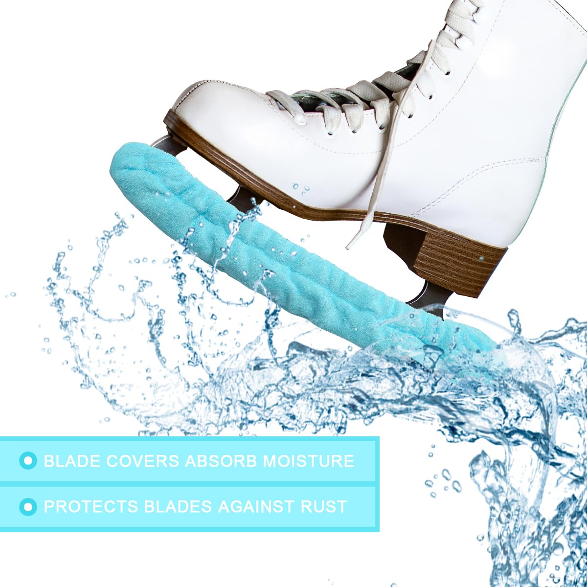 Coolrunner - Funda protectora para patines de hielo, para patines de hockey, patines artísticos y patines de hielo, color negro