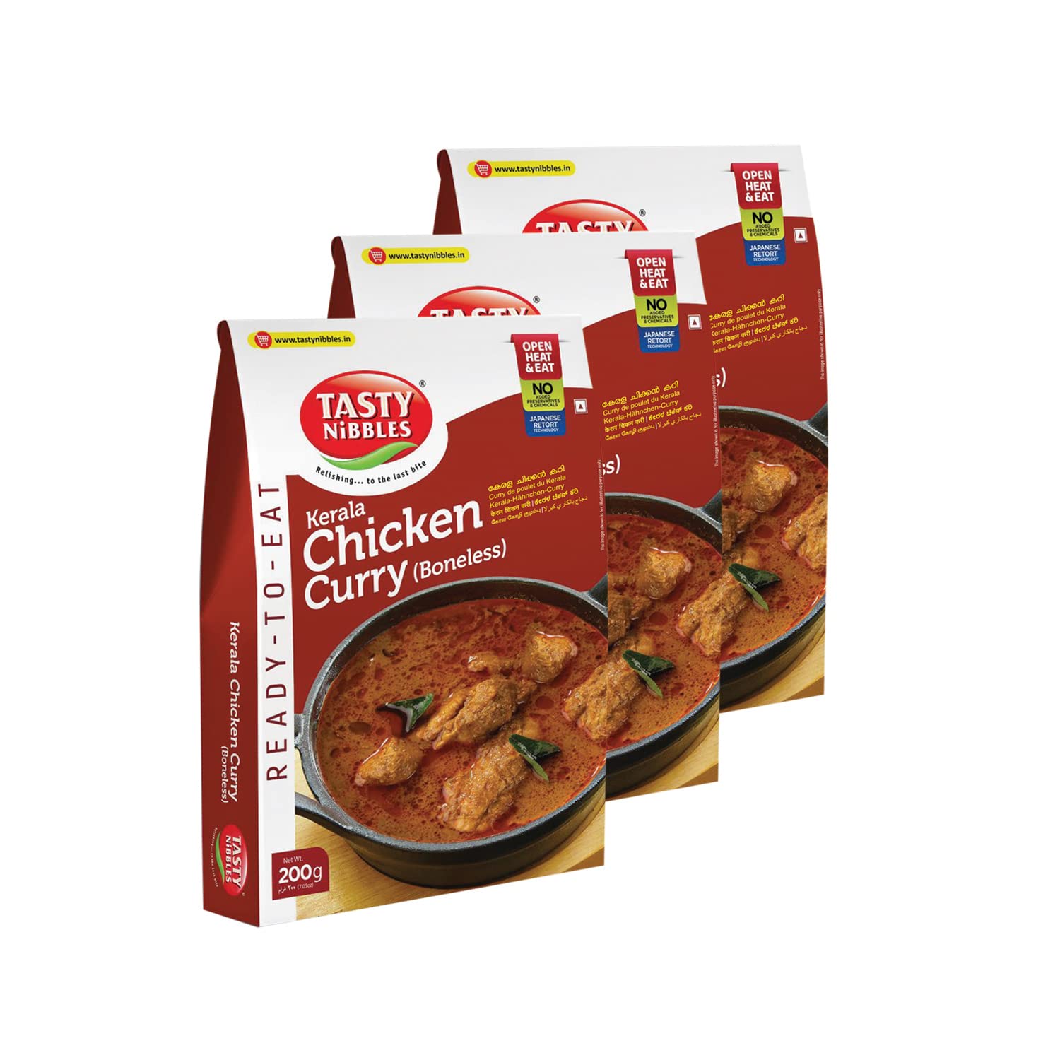 Tasty Nibbles Ready To Eat Kerala Chicken Curry (Boneless) 200g [Pack
