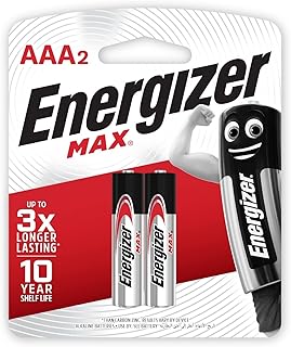Energizer Max Battery, Size AAA, Pack of 2 Blister Card -2 حجر ريموت
