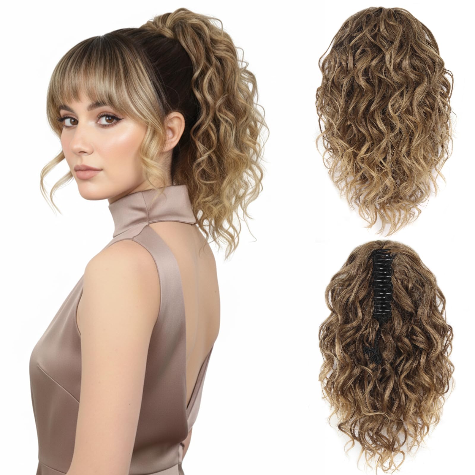 Photo 1 of ZQIAN BEAUTY 12 Inch Curly Ponytail Extension