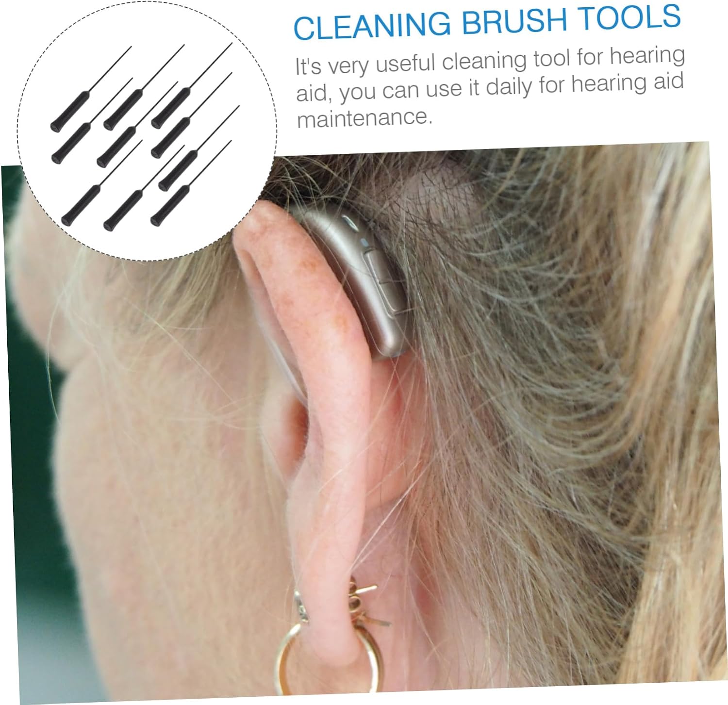 10pcs Hearing Aid Cleaners Vent Cleaning Tools for Hearing Amplifiers Sturdy and Easy to Use Accessories for