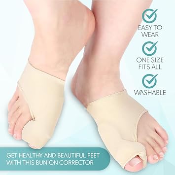 Bunion Corrector and Orthopedic Hallux Valgus Relief Splint Gel Bunion Pads Sleeves Brace Toe Stretcher Bunion Guard for Men and Women Gel Toe Spacer, Toe Separator, Toe Spreader Bunion Protector