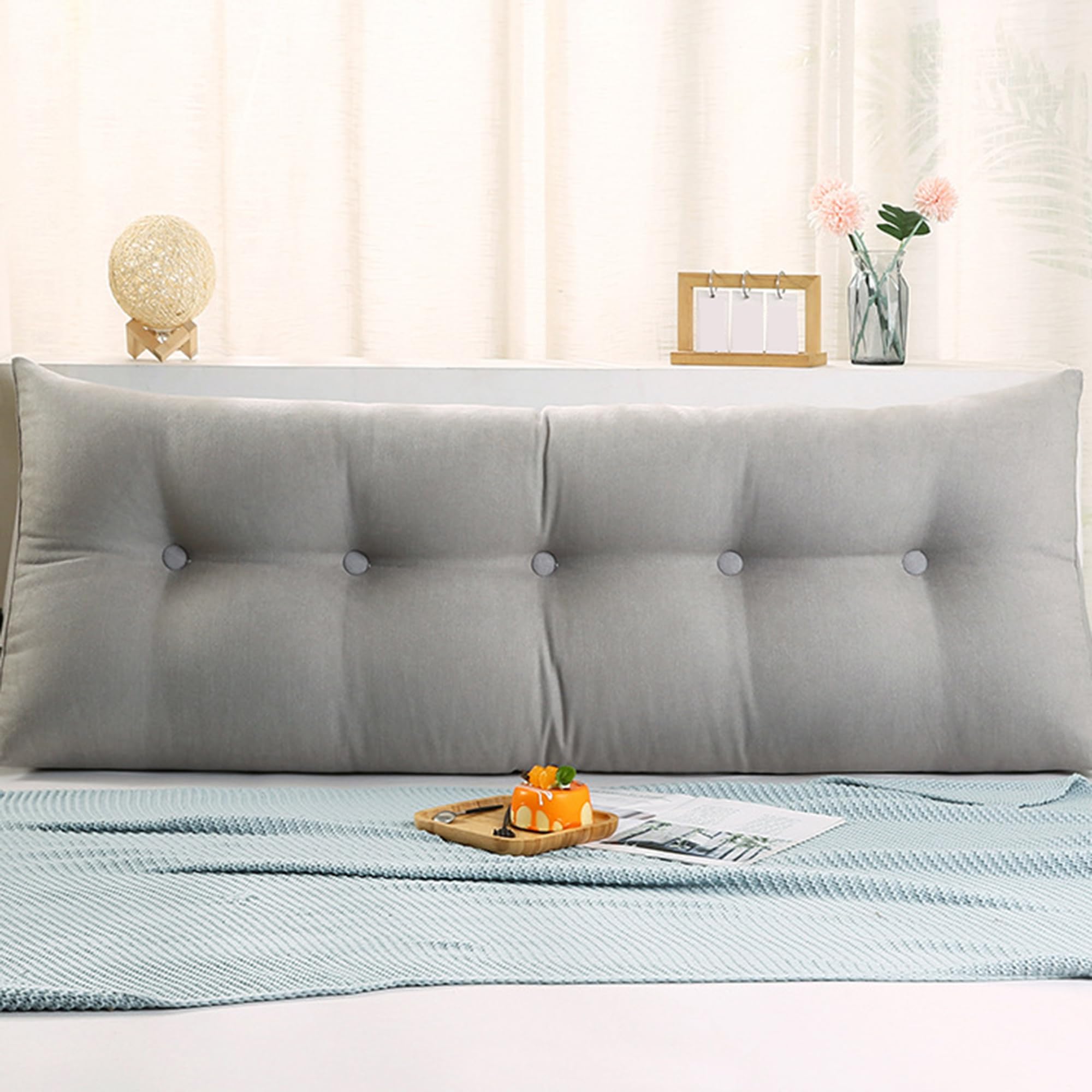 Almohada lumbar triangular de cabecero para ventana salediza, sofá tatami de dormitorio, reposacabezas de cama, soporte de espalda, cojín de respaldo para lectura, almohada de descanso para