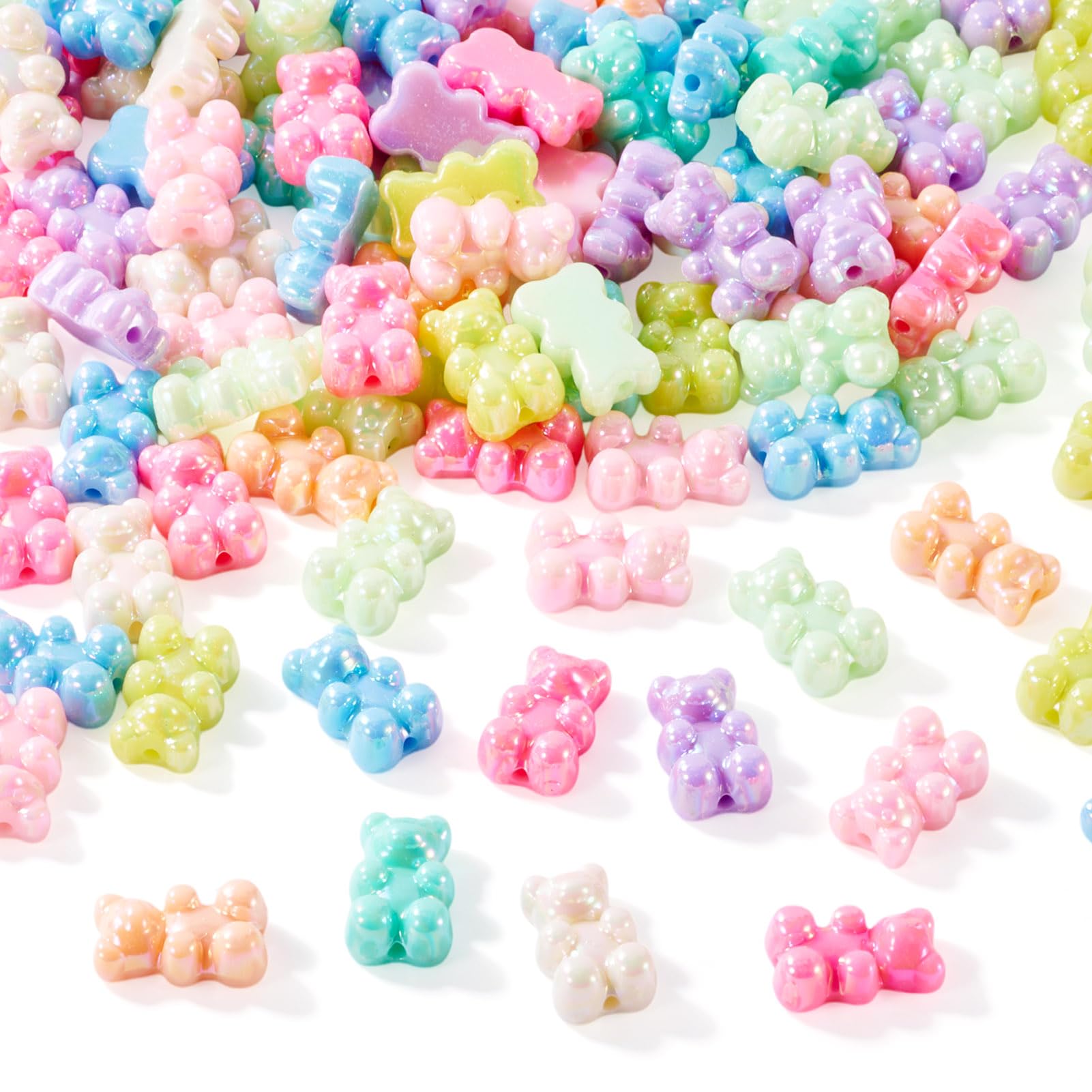 Perles ours en gélatine acrylique pour personnaliser vos barrettes
