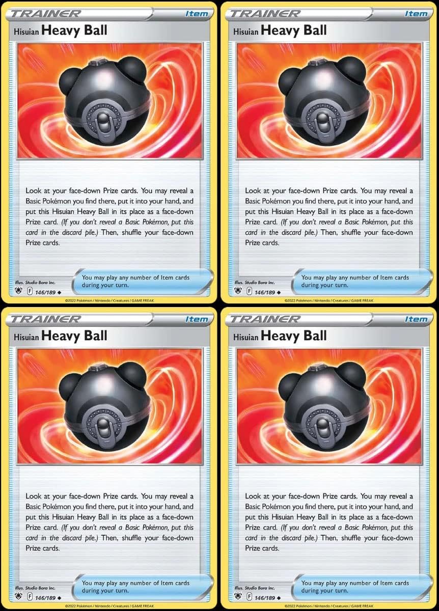 Hisuian Heavy Ball 146/189 - Pokemon Astral Radiance Trainer Card Lot - x4 - Playset