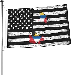 Double-Sided US And Antigua barbuda Terrain Map Flag 2x3 Ft Durable Outdoor Funny Polyester Home Yard Decorative Banner