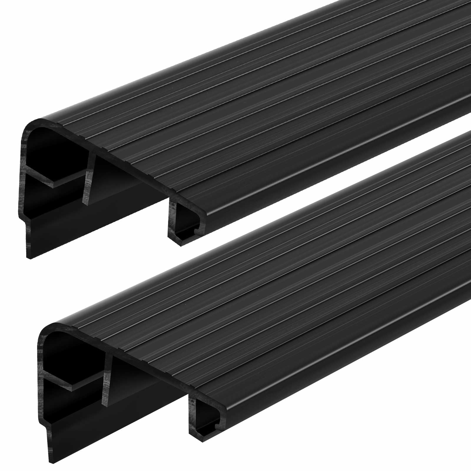 Photo 1 of 2 Pcs 36" L Fixed Vinyl Sill Threshold Cap 1-5/32 Inches High, Black