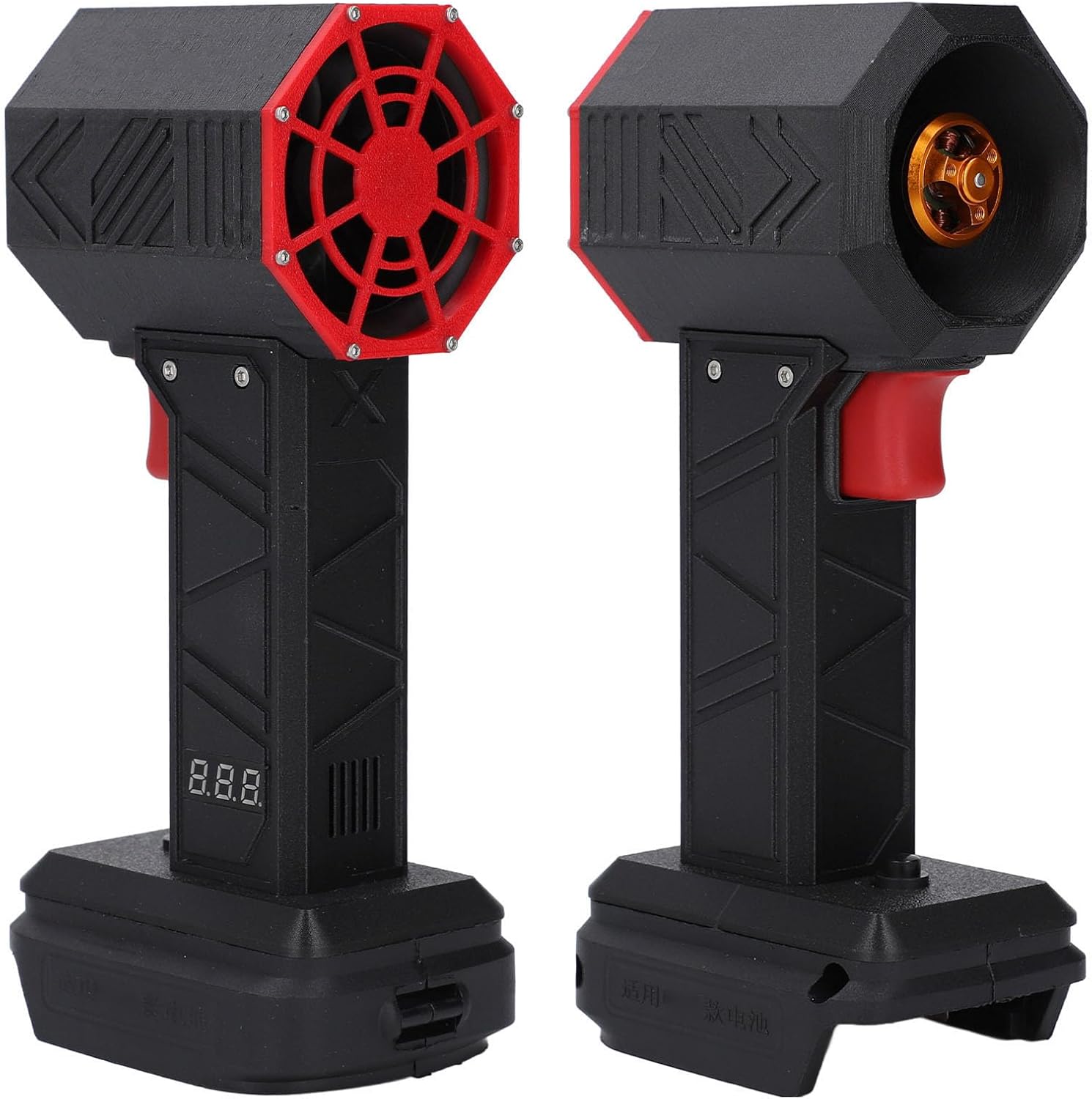 Cordless Air Blower with Brushless Motor 50mm, 1KG Thrust, Real Time Voltage Display for Car Interior, Room & Keyboard Cleaning, Heat Guns