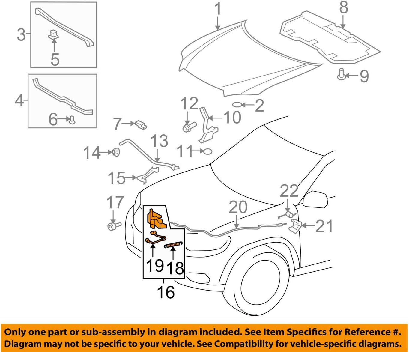 Genuine Toyota (53510-48184) Hood Lock Assembly